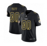 Men's Nike Pittsburgh Steelers #90 T. J. Watt Limited Black Rush Impact NFL Jersey