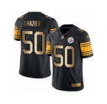 Men's Nike Steelers #50 Ryan Shazier Black Stitched NFL Limited Gold Rush Jersey