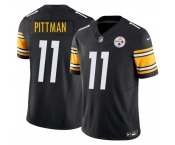 Men's Pittsburgh Steelers #11 Michael Pittman Jr Black 2025 F.U.S.E. Vapor Limited Stitched Football Jersey