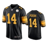 Men's Pittsburgh Steelers #14 George Pickens Black Color Rush Stitched Jersey