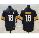 Men's Pittsburgh Steelers #18 Will Howard Black 2025 Vapor Limited Football Stitched Jersey