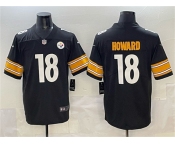 Men's Pittsburgh Steelers #18 Will Howard Black 2025 Vapor Limited Football Stitched Jersey