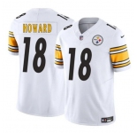 Men's Pittsburgh Steelers #18 Will Howard White 2025 Draft F.U.S.E. Vapor Limited Football Stitched Jersey