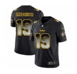 Men's Pittsburgh Steelers #19 JuJu Smith-Schuster Black Smoke Fashion Limited Jersey