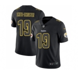 Men's Pittsburgh Steelers #19 JuJu Smith-Schuster Limited Black Rush Impact Football Jersey