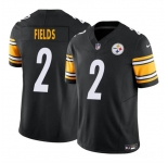 Men's Pittsburgh Steelers #2 Justin Fields Black F.U.S.E. Vapor Untouchable Limited Football Stitched Jersey