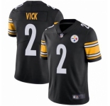 Men's Pittsburgh Steelers #2 Michael Vick Black Nike Draft Vapor Limited Jersey
