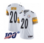 Men's Pittsburgh Steelers #20 Cameron Sutton White Vapor Untouchable Limited Player 100th Season Football Jersey