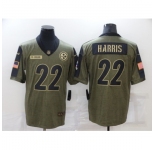 Men's Pittsburgh Steelers #22 Najee Harris Nike Olive 2021 Salute To Service Limited Player Jersey