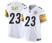 Men's Pittsburgh Steelers #23 Darius Slay White 2025 F.U.S.E. Vapor Limited Football Stitched Jersey