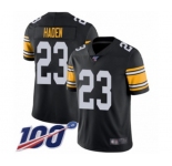Men's Pittsburgh Steelers #23 Joe Haden Black Alternate Vapor Untouchable Limited Player 100th Season Football Jersey