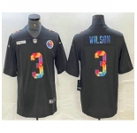 Men's Pittsburgh Steelers #3 Russell Wilson Multi Color Black 2020 NFL Crucial Catch Vapor Untouchable Nike Limited Jersey