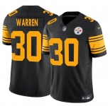 Men's Pittsburgh Steelers #30 Jaylen Warren Black 2025 F.U.S.E. Color Rush Vapor Untouchable Limited Stitched Jersey