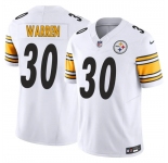 Men's Pittsburgh Steelers #30 Jaylen Warren White 2025 F.U.S.E. Vapor Limited Stitched Football Jersey