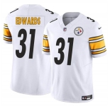 Men's Pittsburgh Steelers #31 Daijun Edwards White 2024 F.U.S.E. Vapor Untouchable Limited Football Stitched Jersey