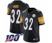 Men's Pittsburgh Steelers #32 Franco Harris Black Team Color Vapor Untouchable Limited Player 100th Season Football Jersey