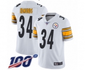 Men's Pittsburgh Steelers #34 Terrell Edmunds White Vapor Untouchable Limited Player 100th Season Football Jersey