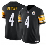 Men's Pittsburgh Steelers #4 DK Metcalf Black 2024 F.U.S.E. Vapor Untouchable Limited Football Stitched Jersey