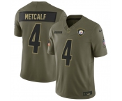 Men's Pittsburgh Steelers #4 DK Metcalf Olive 2025 F.U.S.E. Salute to Service Limited Football Stitched Jersey