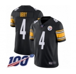 Men's Pittsburgh Steelers #4 Jordan Berry Black Team Color Vapor Untouchable Limited Player 100th Season Football Jersey