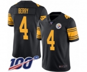 Men's Pittsburgh Steelers #4 Jordan Berry Limited Black Rush Vapor Untouchable 100th Season Football Jersey