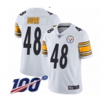 Men's Pittsburgh Steelers #48 Bud Dupree White Vapor Untouchable Limited Player 100th Season Football Jersey