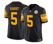 Men's Pittsburgh Steelers #5 Jalen Ramsey Black 2025 F.U.S.E. Color Rush Vapor Limited Football Stitched Jersey