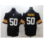 Men's Pittsburgh Steelers #50 Ryan Shazier Black Throwback Limited Jersey
