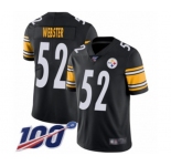 Men's Pittsburgh Steelers #52 Mike Webster Black Team Color Vapor Untouchable Limited Player 100th Season Football Jersey