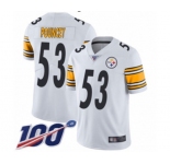 Men's Pittsburgh Steelers #53 Maurkice Pouncey White Vapor Untouchable Limited Player 100th Season Football Jersey