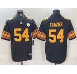 Men's Pittsburgh Steelers #54 Zach Frazier Black Color Rush Untouchable Limited Stitched Jersey