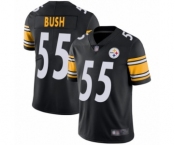 Men's Pittsburgh Steelers #55 Devin Bush Black Team Color Vapor Untouchable Limited Player Football Jersey
