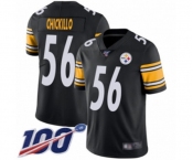 Men's Pittsburgh Steelers #56 Anthony Chickillo Black Team Color Vapor Untouchable Limited Player 100th Season Football Jersey