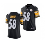 Men's Pittsburgh Steelers #58 Jack Lambert Black Vapor Untouchable Limited Stitched Football Jersey 2