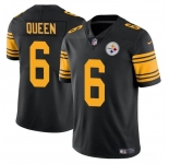 Men's Pittsburgh Steelers #6 Patrick Queen Black Color Rush Vapor Untouchable Limited Football Stitched Jersey