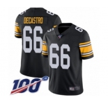 Men's Pittsburgh Steelers #66 David DeCastro Black Alternate Vapor Untouchable Limited Player 100th Season Football Jersey