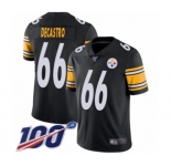 Men's Pittsburgh Steelers #66 David DeCastro Black Team Color Vapor Untouchable Limited Player 100th Season Football Jersey