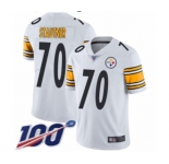 Men's Pittsburgh Steelers #70 Ernie Stautner White Vapor Untouchable Limited Player 100th Season Football Jersey