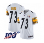 Men's Pittsburgh Steelers #73 Ramon Foster White Vapor Untouchable Limited Player 100th Season Football Jersey