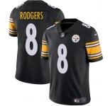 Men's Pittsburgh Steelers #8 Aaron Rodgers Black 2025 Vapor Limited Football Stitched Jersey