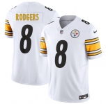 Men's Pittsburgh Steelers #8 Aaron Rodgers White 2025 F.U.S.E. Vapor Limited Football Stitched Jersey