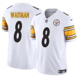 Men's Pittsburgh Steelers #8 Corliss Waitman White 2024 F.U.S.E. Alternate Vapor Untouchable Limited Stitched Jersey