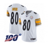Men's Pittsburgh Steelers #80 Jack Butler White Vapor Untouchable Limited Player 100th Season Football Jersey