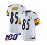 Men's Pittsburgh Steelers #85 Xavier Grimble White Vapor Untouchable Limited Player 100th Season Football Jersey