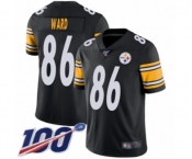 Men's Pittsburgh Steelers #86 Hines Ward Black Team Color Vapor Untouchable Limited Player 100th Season Football Jersey