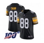 Men's Pittsburgh Steelers #88 Lynn Swann Black Alternate Vapor Untouchable Limited Player 100th Season Football Jersey