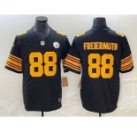 Men's Pittsburgh Steelers #88 Pat Freiermuth Black Yellow 2023 FUSE Color Rush Stitched Nike Limited Jersey