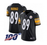 Men's Pittsburgh Steelers #89 Vance McDonald Black Team Color Vapor Untouchable Limited Player 100th Season Football Jersey