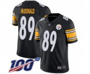 Men's Pittsburgh Steelers #89 Vance McDonald Black Team Color Vapor Untouchable Limited Player 100th Season Football Jersey