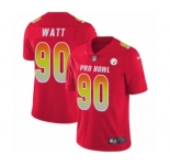 Men's Pittsburgh Steelers #90 T. J. Watt Limited Red AFC 2019 Pro Bowl Football Jersey